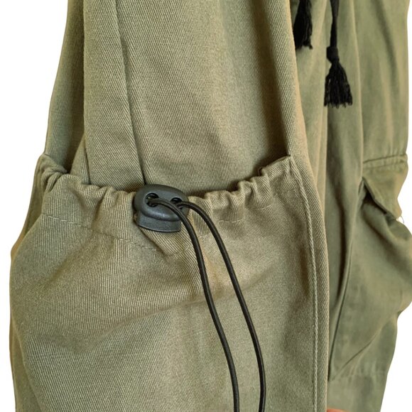 Cargo Pants Baggy oversized Y2K Style Elastic Band Waist Wide Leg Size 2 - Picture 7 of 9